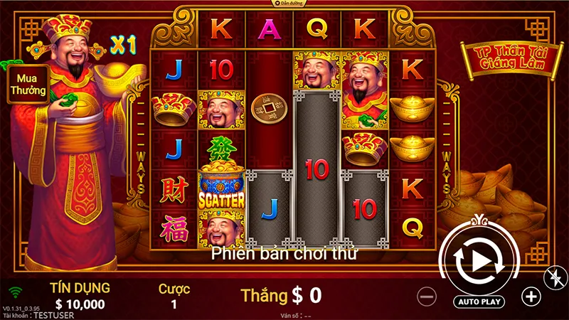 Giao diện game nổ hũ thần tài 77Bet đẹp mắt