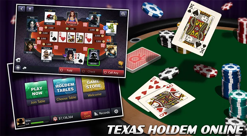 Một ván Poker Texas Hold’em tại 77Bet với các vòng cược hấp dẫn